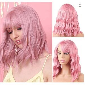 Light Pink Shoulder Length Wig